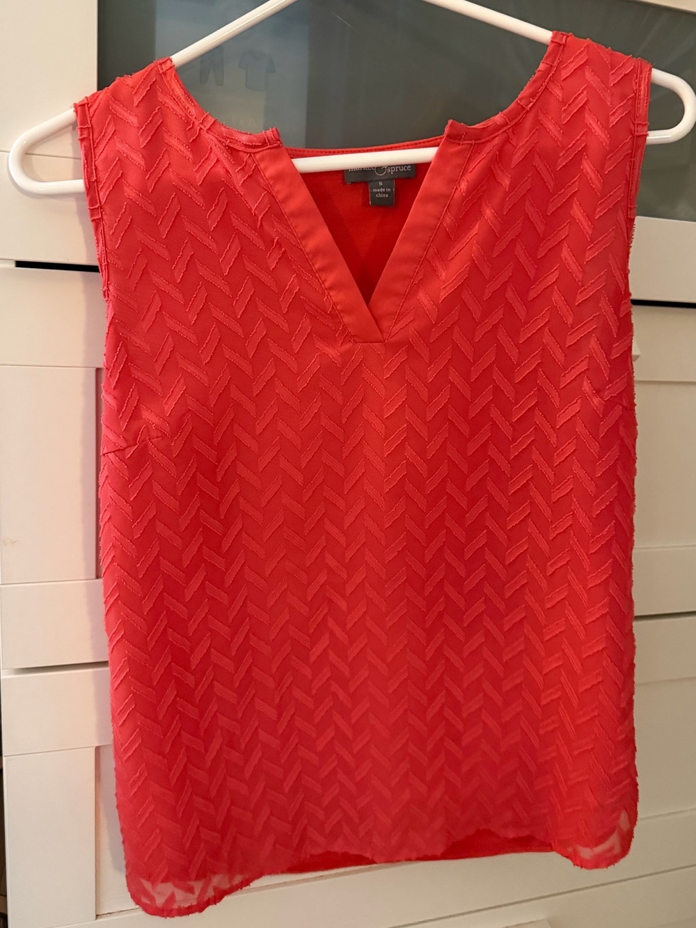 Textured mixed material top - 41 Hawthorn